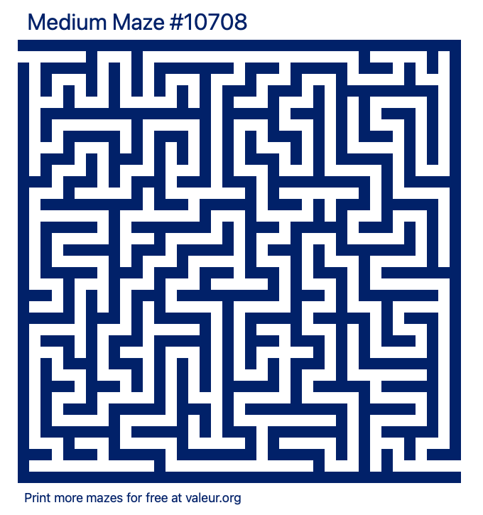 Free Printable Medium Maze number 10708
