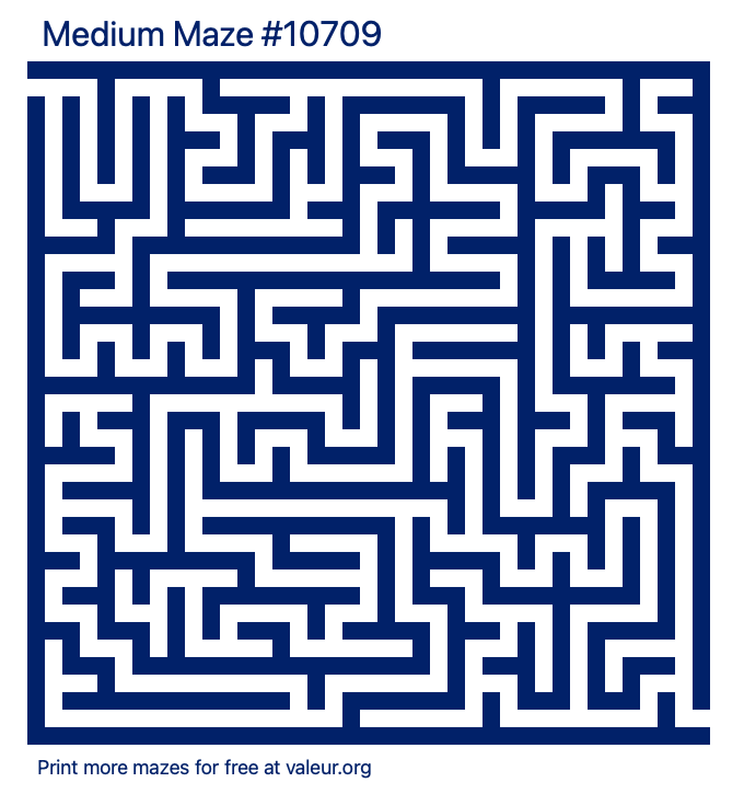 Free Printable Medium Maze number 10709