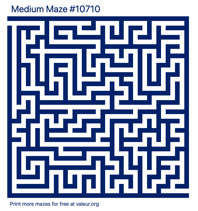 Free Printable Medium Maze number 10710