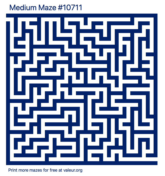 Free Printable Medium Maze number 10711