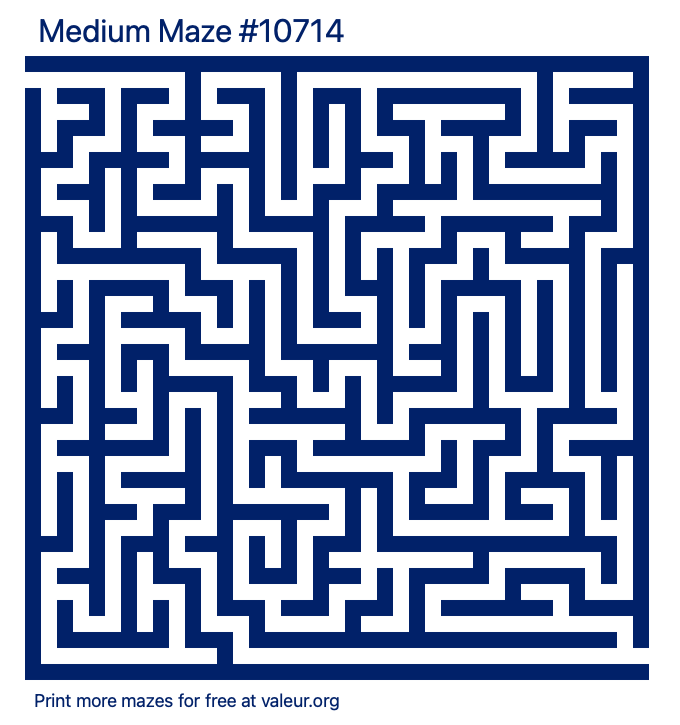 Free Printable Medium Maze number 10714