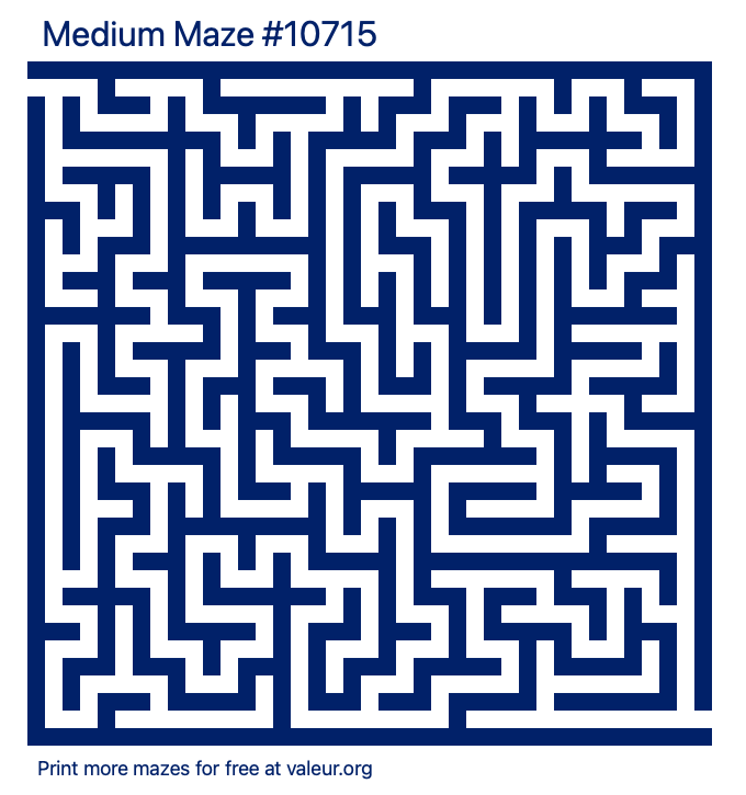 Free Printable Medium Maze number 10715