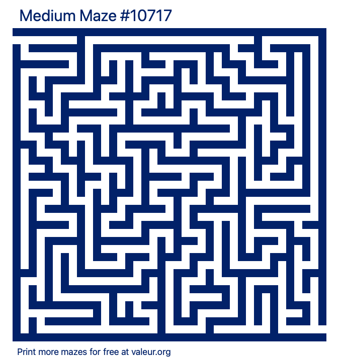 Free Printable Medium Maze number 10717