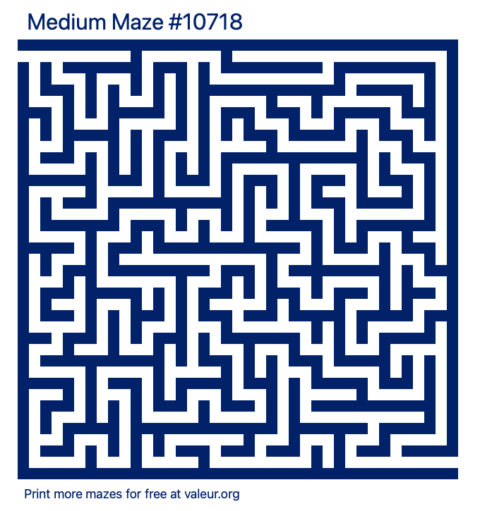 Free Printable Medium Maze number 10718