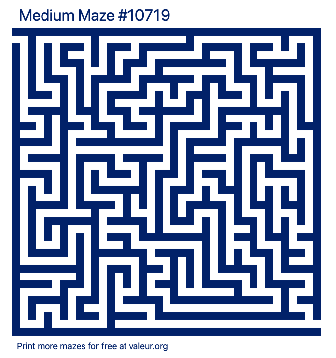 Free Printable Medium Maze number 10719