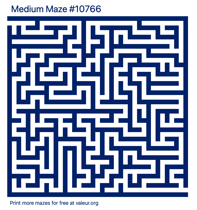 Free Printable Medium Maze number 10766