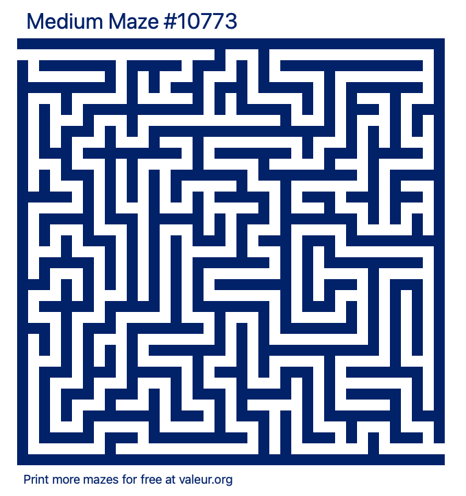 Free Printable Medium Maze number 10773