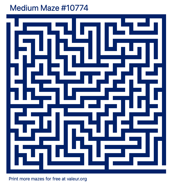 Free Printable Medium Maze number 10774