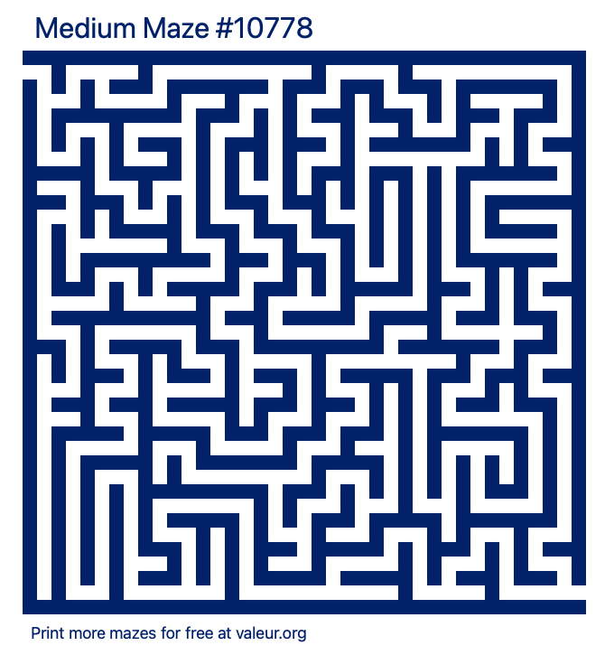 Free Printable Medium Maze number 10778