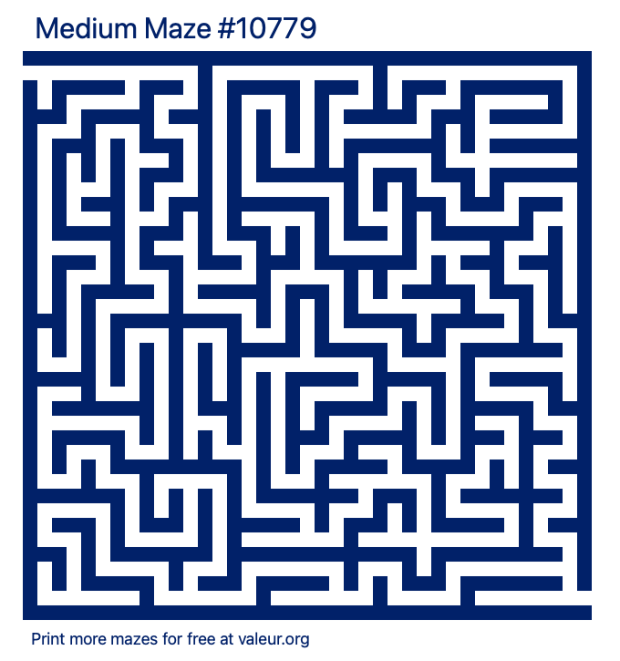 Free Printable Medium Maze number 10779