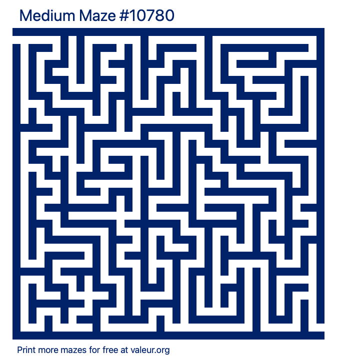 Free Printable Medium Maze number 10780