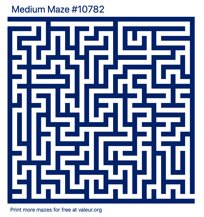 Free Printable Medium Maze number 10782
