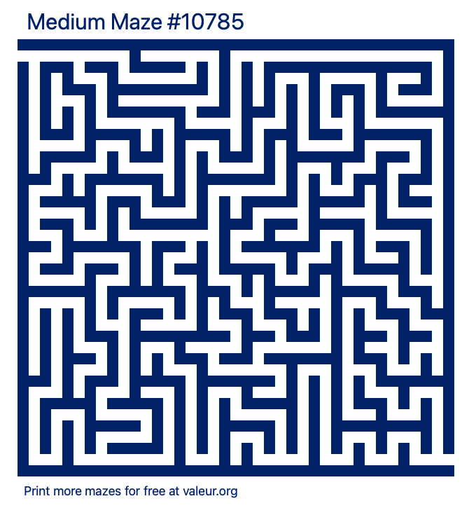 Free Printable Medium Maze number 10785