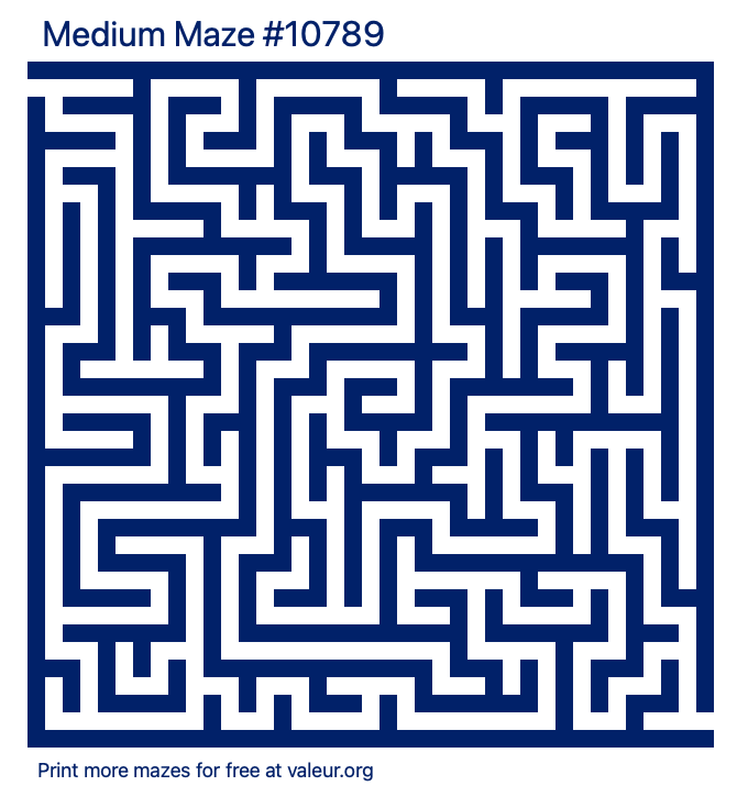 Free Printable Medium Maze number 10789