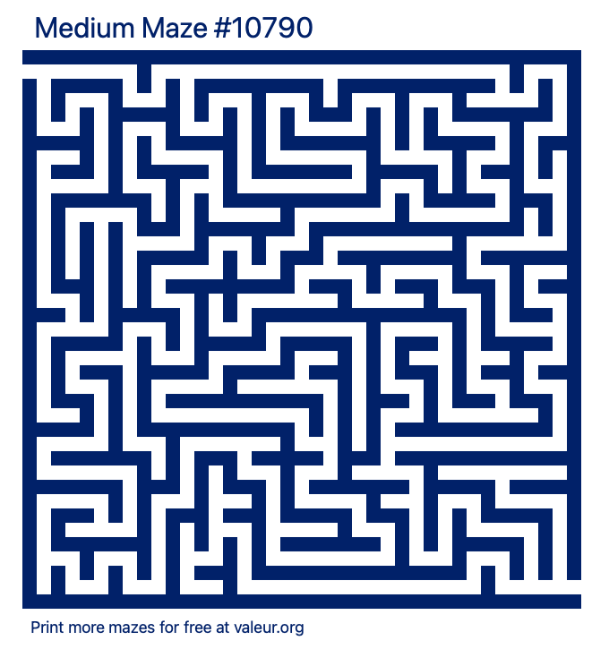 Free Printable Medium Maze number 10790