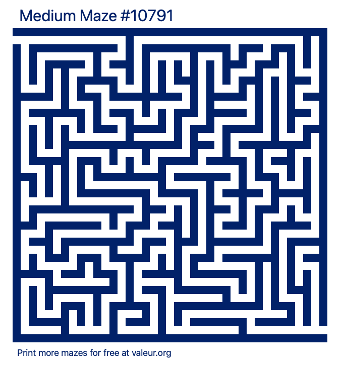Free Printable Medium Maze number 10791