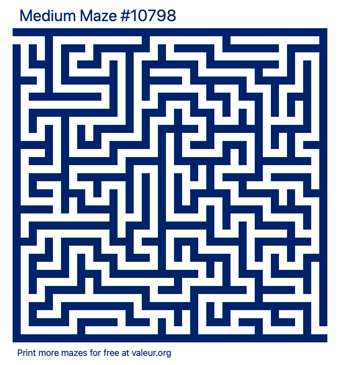 Free Printable Medium Maze number 10798