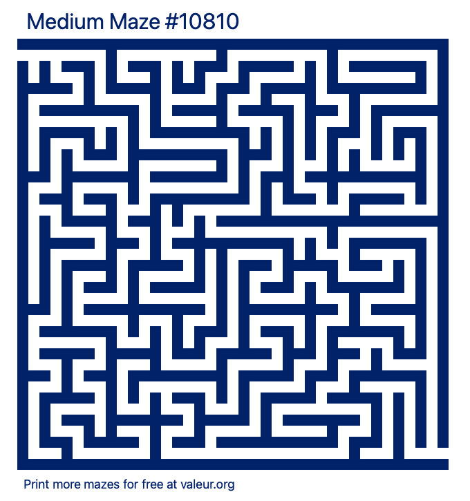 Free Printable Medium Maze number 10810