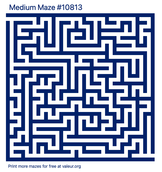 Free Printable Medium Maze number 10813
