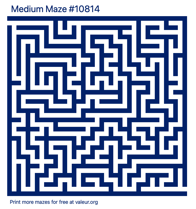 Free Printable Medium Maze number 10814