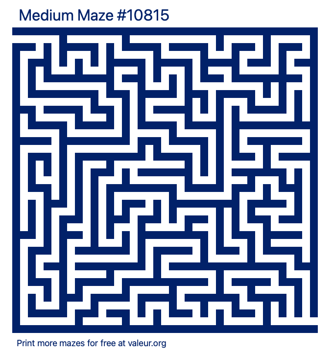 Free Printable Medium Maze number 10815