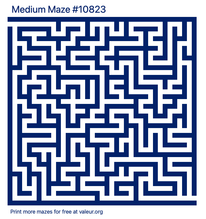 Free Printable Medium Maze number 10823