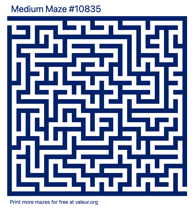 Free Printable Medium Maze number 10835
