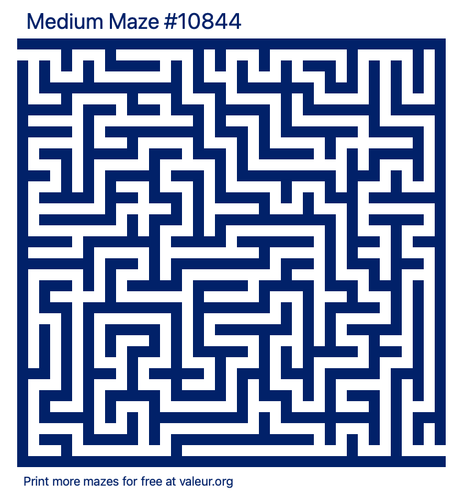 Free Printable Medium Maze number 10844