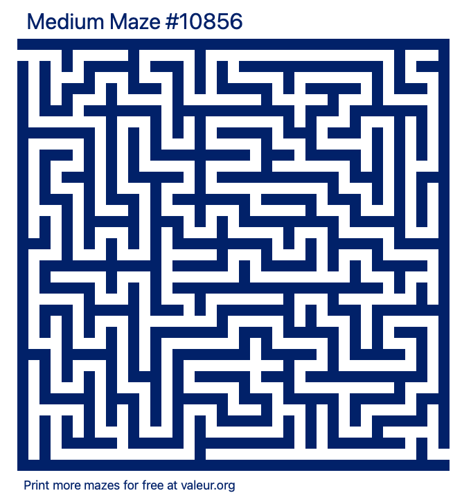 Free Printable Medium Maze number 10856