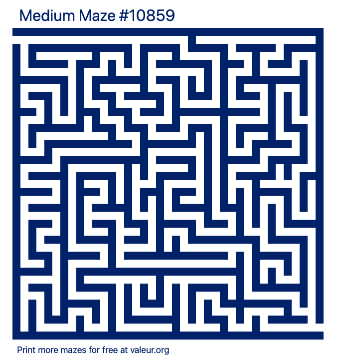 Free Printable Medium Maze number 10859