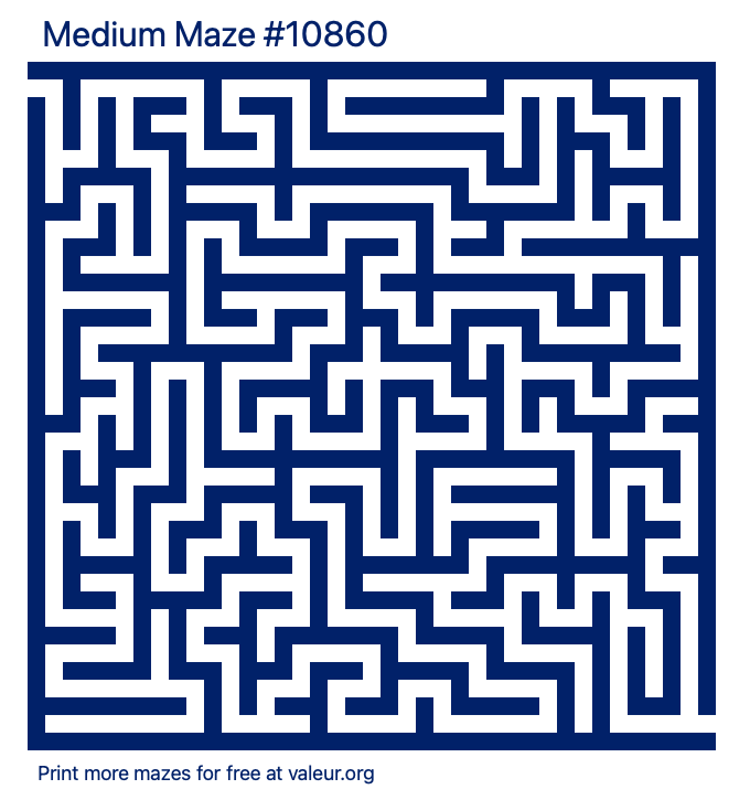 Free Printable Medium Maze number 10860