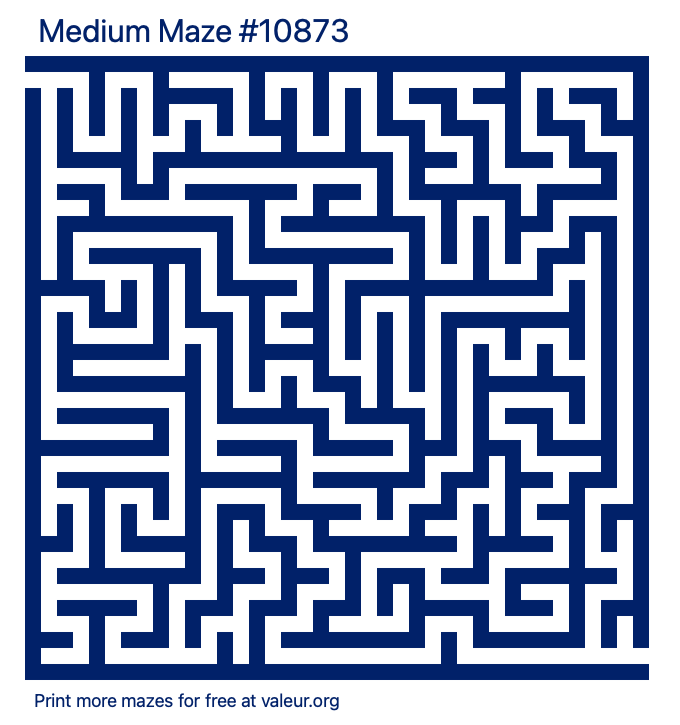 Free Printable Medium Maze number 10873
