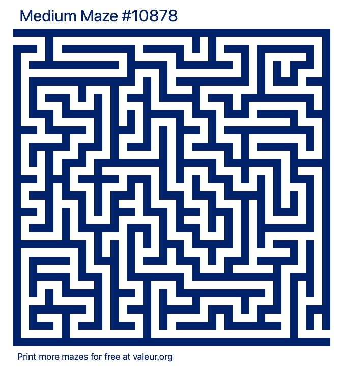 Free Printable Medium Maze number 10878