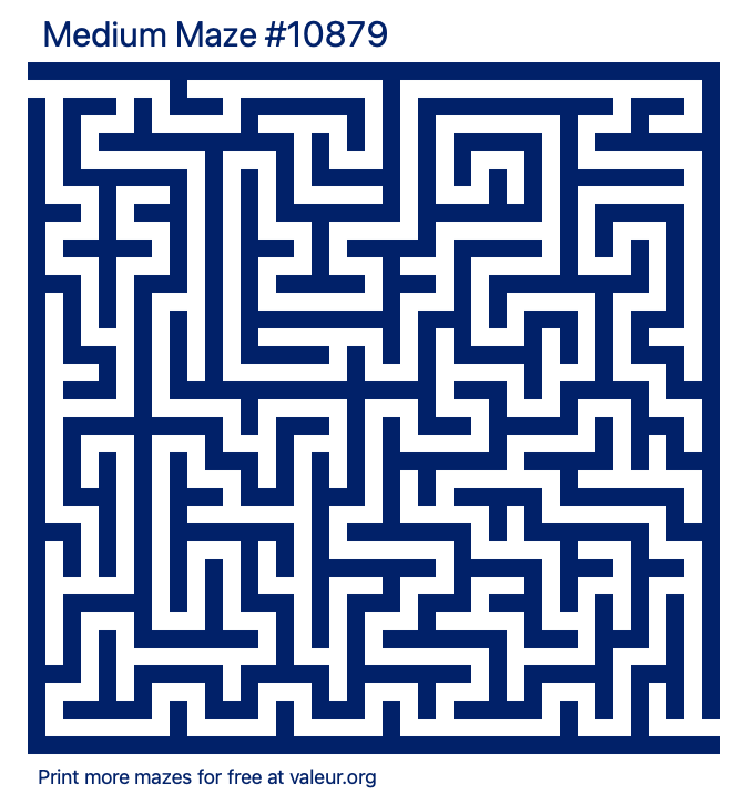Free Printable Medium Maze number 10879
