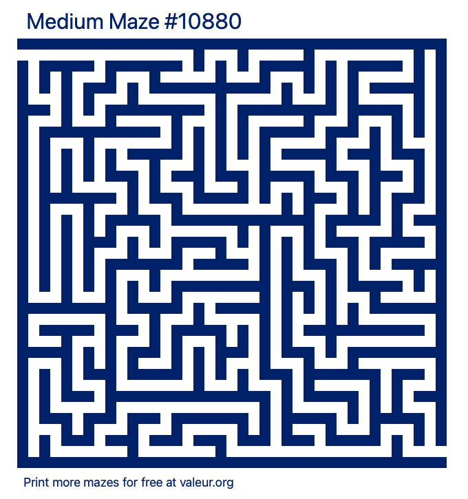 Free Printable Medium Maze number 10880