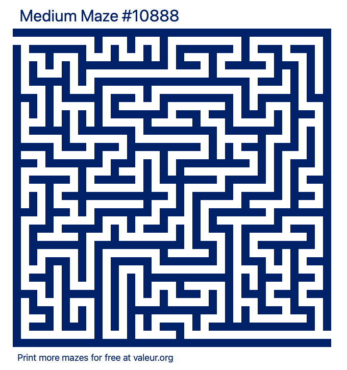 Free Printable Medium Maze number 10888