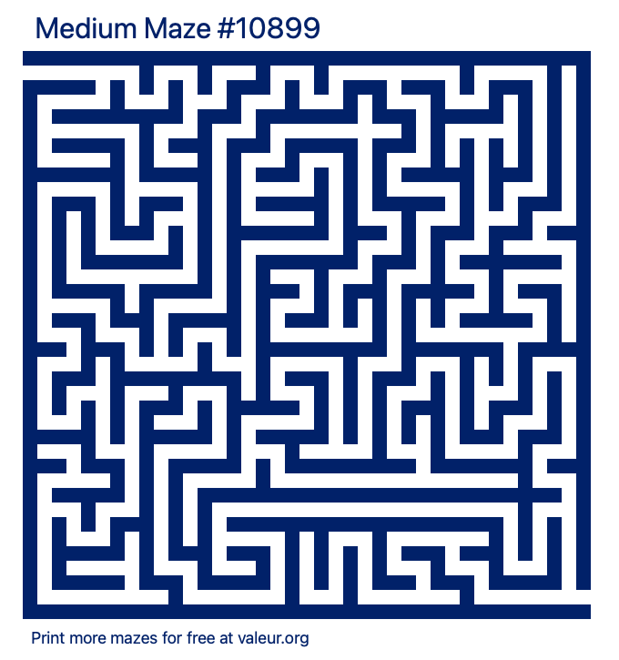 Free Printable Medium Maze number 10899