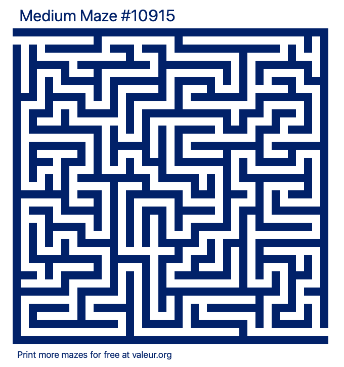 Free Printable Medium Maze number 10915