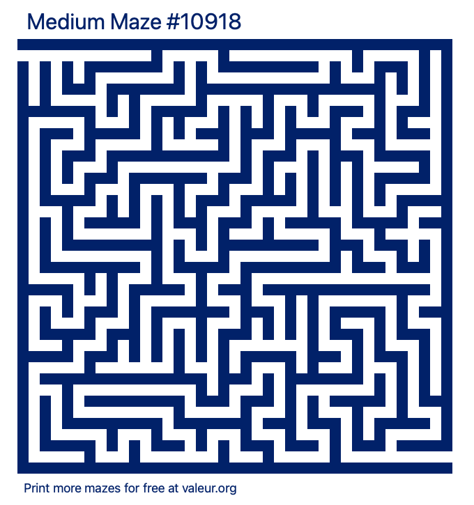 Free Printable Medium Maze number 10918