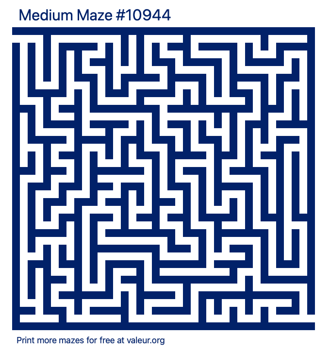 Free Printable Medium Maze number 10944