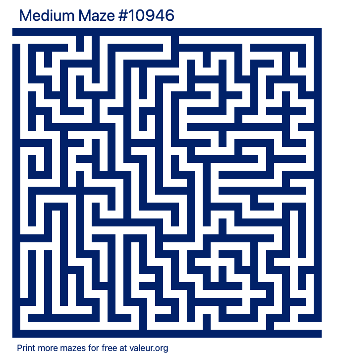 Free Printable Medium Maze number 10946