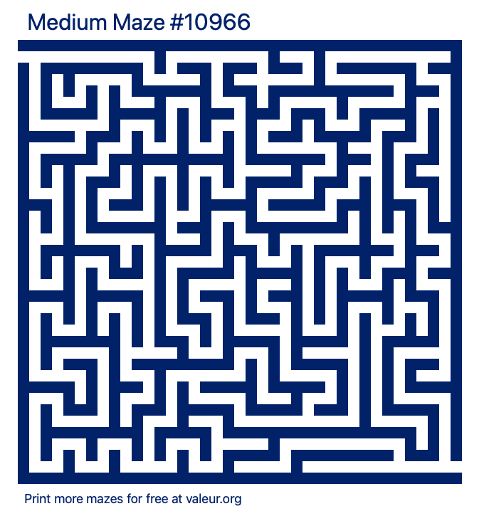 Free Printable Medium Maze number 10966