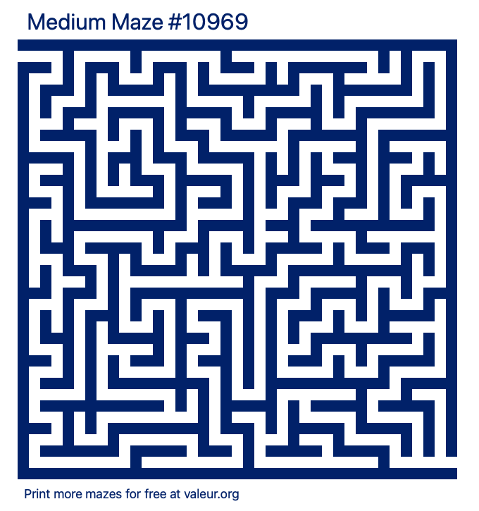 Free Printable Medium Maze number 10969