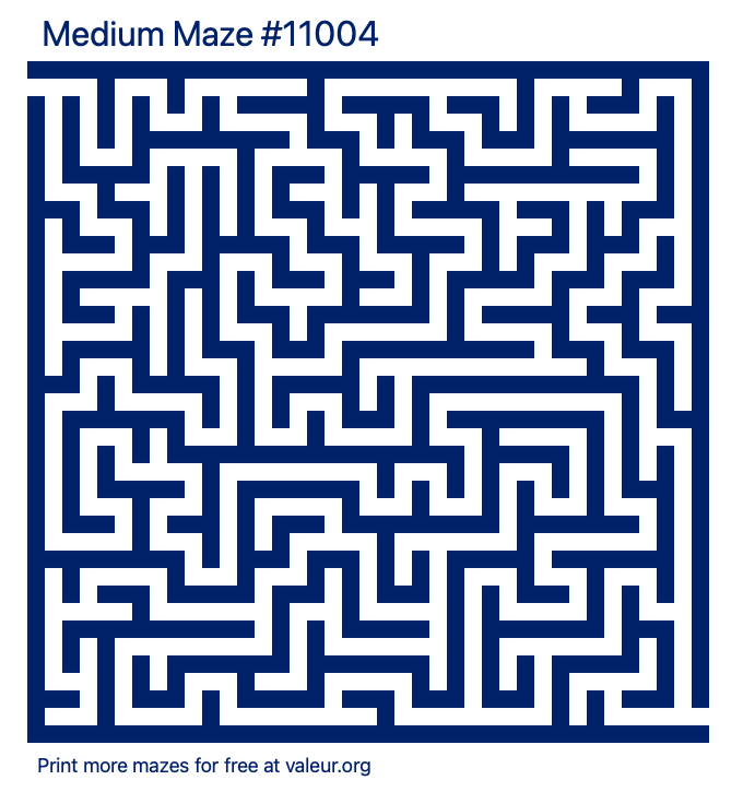 Free Printable Medium Maze number 11004