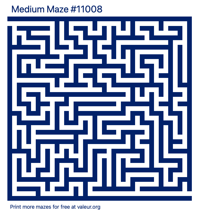 Free Printable Medium Maze number 11008