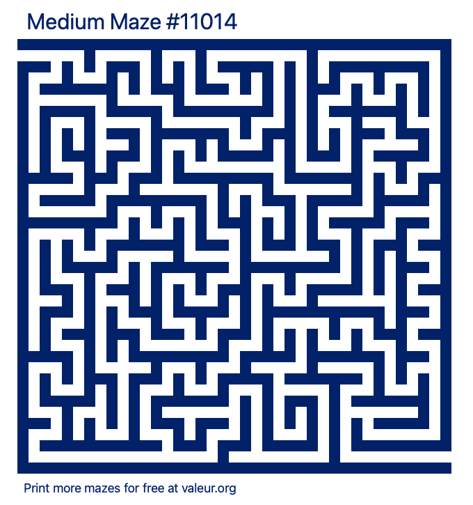 Free Printable Medium Maze number 11014