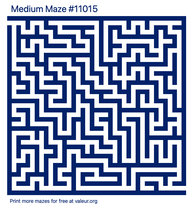Free Printable Medium Maze number 11015