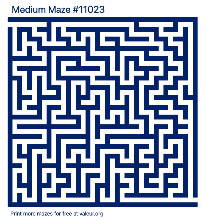 Free Printable Medium Maze number 11023