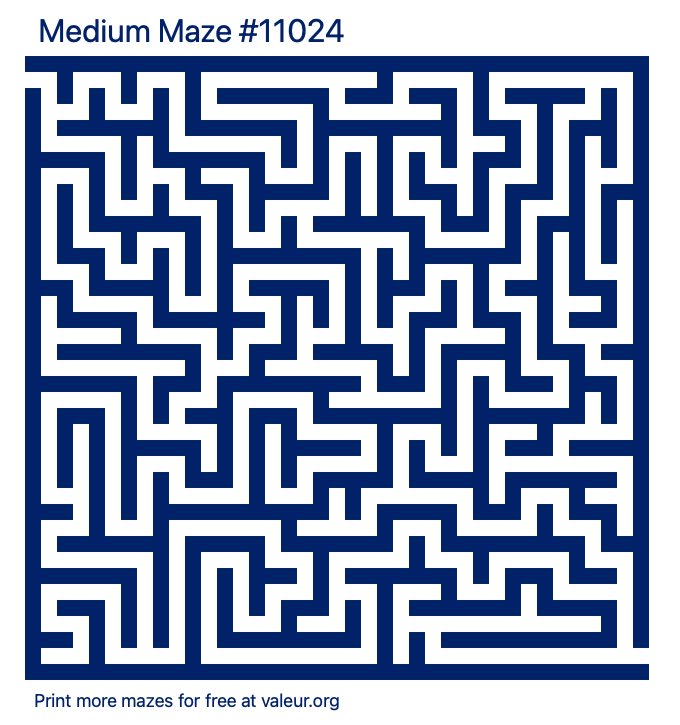 Free Printable Medium Maze number 11024