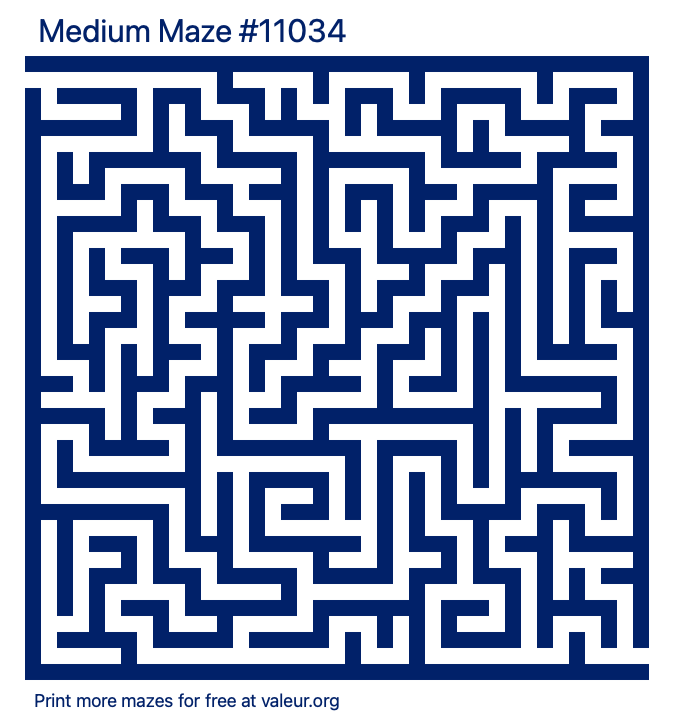 Free Printable Medium Maze number 11034